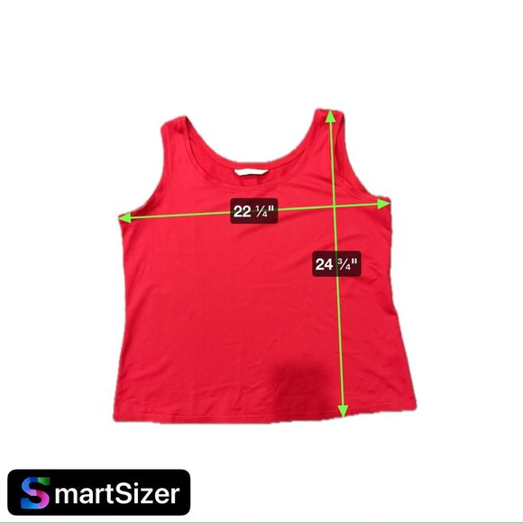 NO SIZE TAG Peter Nygard Womens Red Round Neck Sleeveless Nylon Spandex Top SZ - Picture 6 of 7